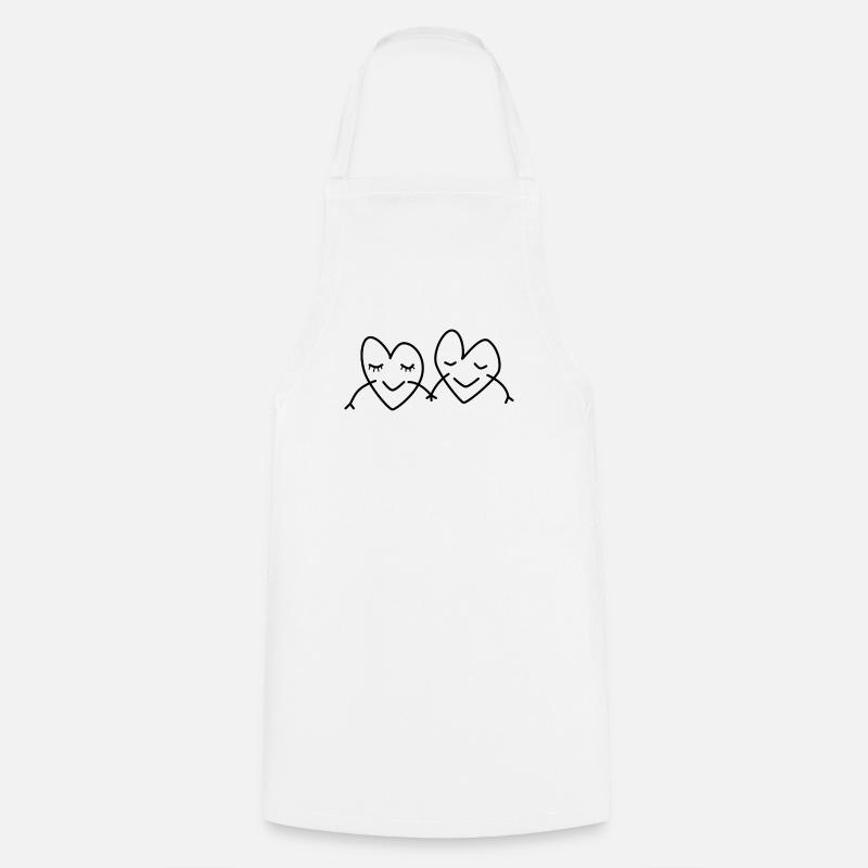 Conception de coeur de la Saint-Valentin - Tablier de cuisine - blanc