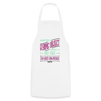 extraterrestre je ne parle pas humain anal échantillon extraterrestre ovni - Tablier de cuisine - blanc - Devant - AI Model Male 185 dark (185cm)