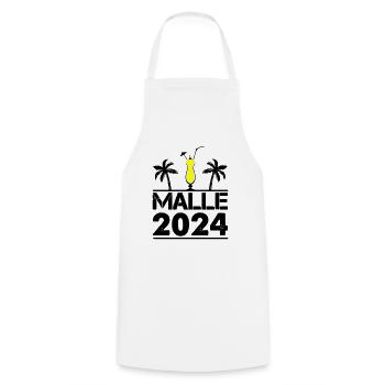 malle 2024 - Kochschürze - Weiß - Vorne - AI Model Male 185 dark (185cm)