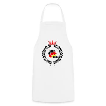 fußball deutschland 2024 - Kochschürze - Weiß - Vorne - AI Model Male 185 dark (185cm)