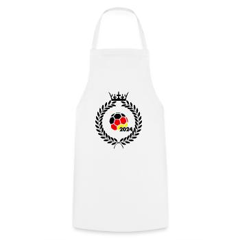 fußball deutschland 2024 - Kochschürze - Weiß - Vorne - AI Model Male 185 dark (185cm)