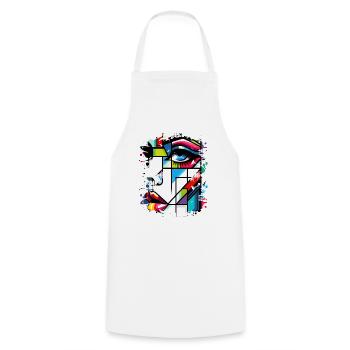Frauen Girl Power Design Kunst Weiblicher Feminismus Symbol - Kochschürze - Weiß - Vorne - AI Model Male 185 dark (185cm)