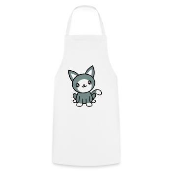 Cat Pet Cute Cute Kitten Friendly - Cooking Apron - white - Front - AI Model Male 185 dark (185cm)