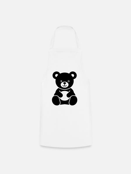 Teddybär - Kochschürze - Weiß