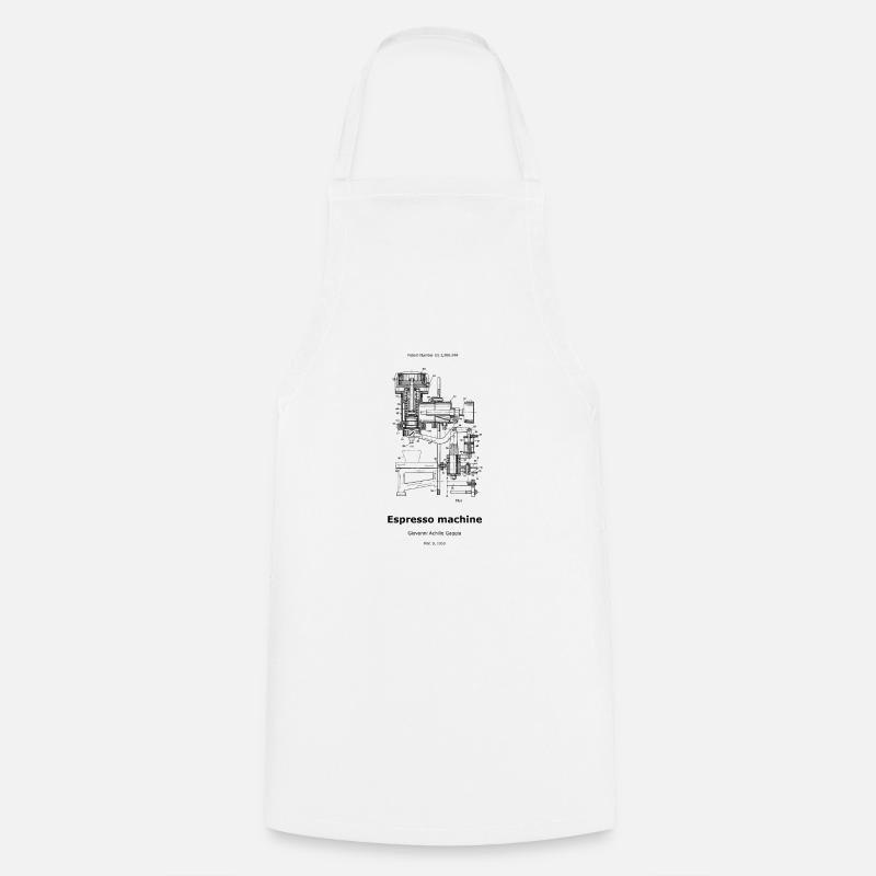 Machine à expresso - Tablier de cuisine - blanc