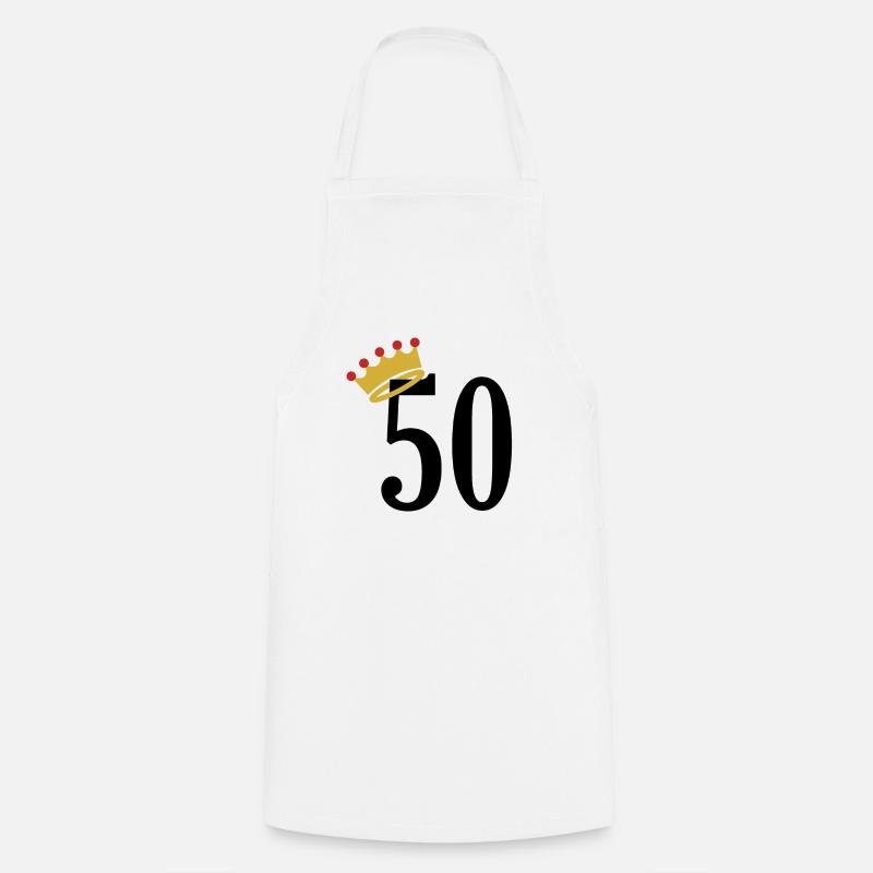 50 ans - Tablier de cuisine - blanc