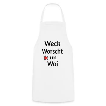 Weck Worscht un Woi - Kochschürze - Weiß - Vorne - AI Model Male 185 dark (185cm)