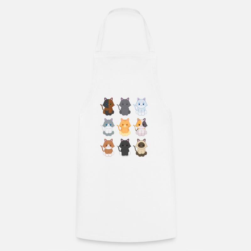 9 small kittens - Cooking Apron - white