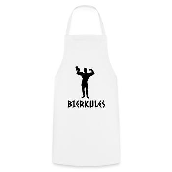 Bierkules - Kochschürze - Weiß - Vorne - AI Model Male 185 dark (185cm)