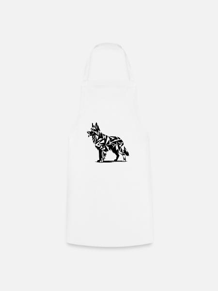 Schäferhund Geometrische Formen - Kochschürze - Weiß