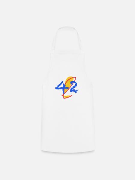 Alles ist 42 - Kochschürze - Weiß