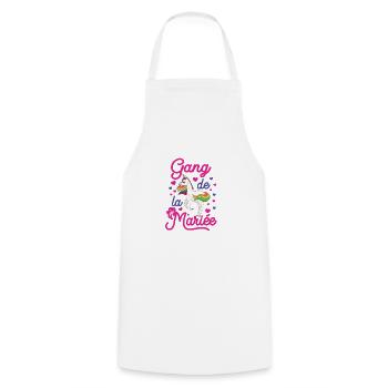 Gang de la Mariée Enterrement de vie de jeune fill - Cooking Apron - white - Front - AI Model Male 185 dark (185cm)
