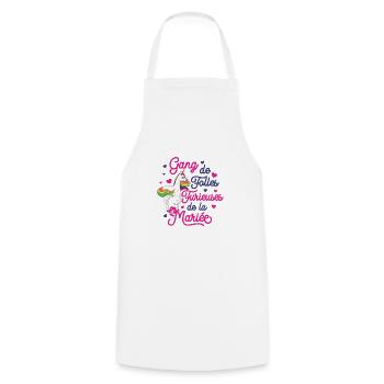 Gang Folles Furieuses Enterrement vie de jeune fil - Cooking Apron - white - Front - AI Model Male 185 dark (185cm)