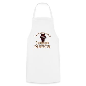 Funny Mushroom Hunting - Cooking Apron - white - Front - AI Model Male 185 dark (185cm)