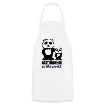 best brother - Cooking Apron - white - Front - AI Model Male 185 dark (185cm)