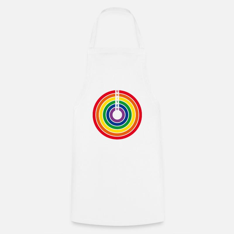 United Rainbow Circle - Cooking Apron - white