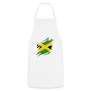 Drapeau jamaïcain Drapeau jamaïcain Jamaïque Vintage - Tablier de cuisine - blanc - Devant - AI Model Male 185 dark (185cm)