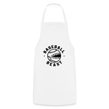 Baseball-Biest - Kochschürze - Weiß - Vorne - AI Model Male 185 dark (185cm)