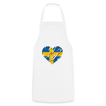 Drapeau de la Suède Scandinavie Drapeau suédois - Tablier de cuisine - blanc - Devant - AI Model Male 185 dark (185cm)