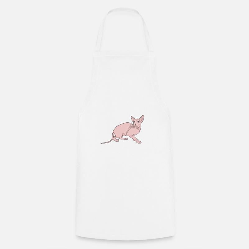 Katze Sphynx - Kochschürze - Weiß