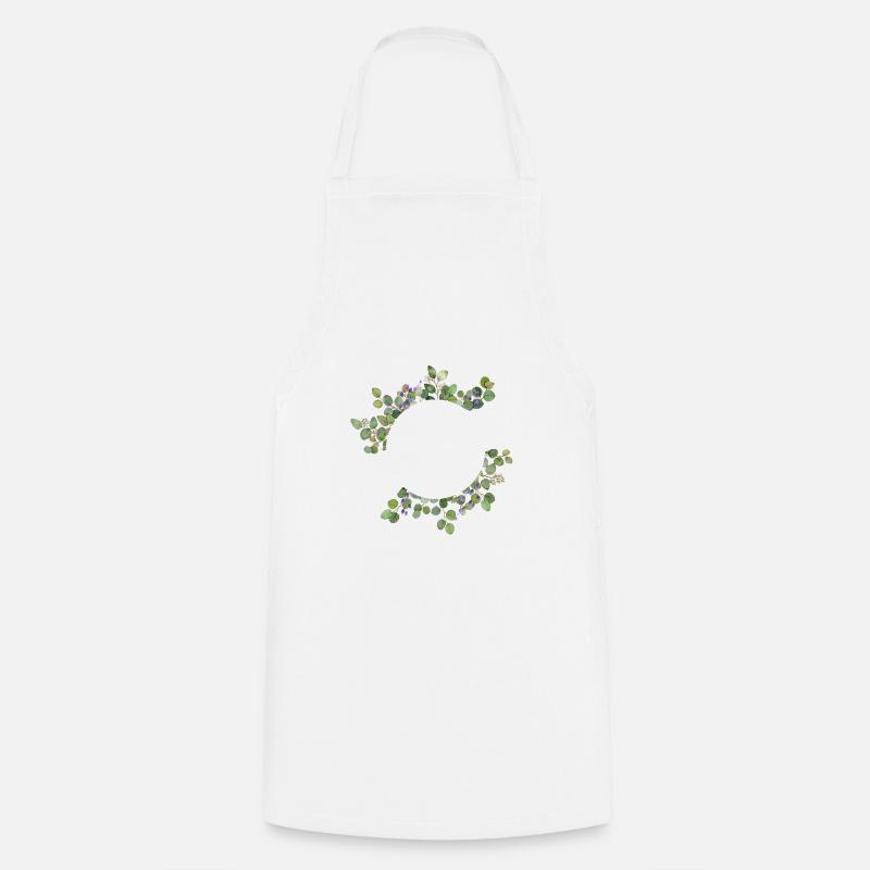 Couronne Rustique Eucalyptus Lavande - Tablier de cuisine - blanc