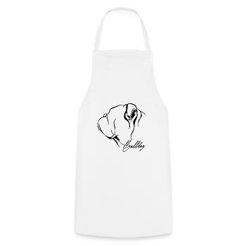 BULLDOG Profile Dogs Dog Wilsigns - Cooking Apron - white - Front - AI Model Male 185 dark (185cm)
