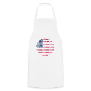 USA Flag America Flag Stars & Stripes Patriot - Cooking Apron - white - Front - AI Model Male 185 dark (185cm)