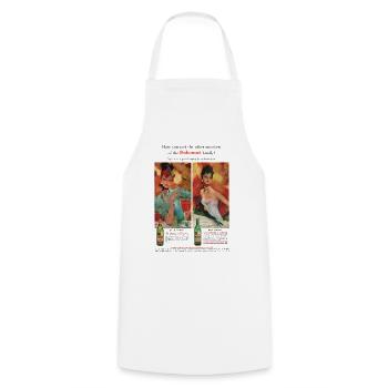 Dubonnet Vermouth - Retro French Ad Art Shirt - Cooking Apron - white - Front - AI Model Male 185 dark (185cm)