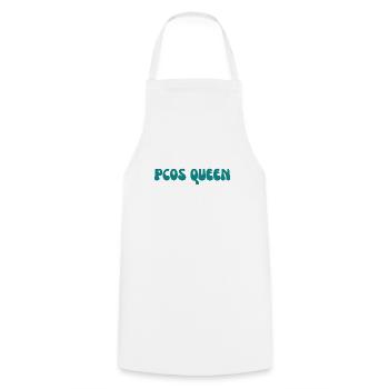 PCOS Queen - Kochschürze - Weiß - Vorne - AI Model Male 185 dark (185cm)