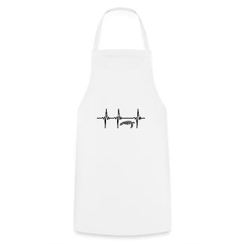 Heartbeat for diving turtles - Cooking Apron - white - Front - AI Model Male 185 dark (185cm)