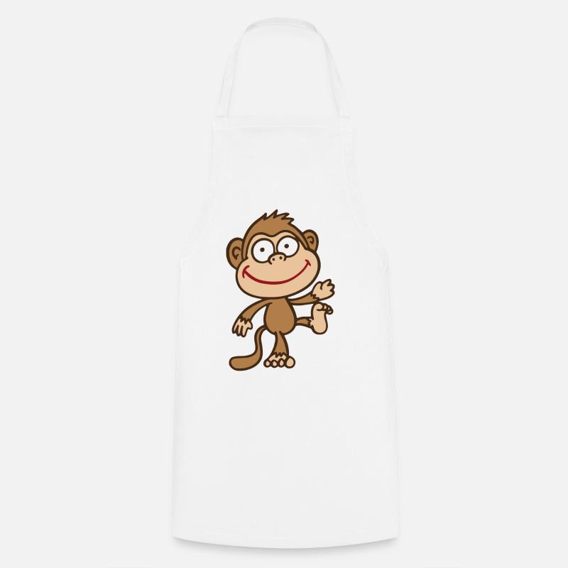 monkey - Cooking Apron - white