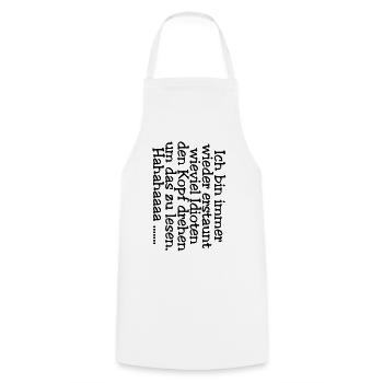 rotation de la tête - idiots - Tablier de cuisine - blanc - Devant - AI Model Male 185 dark (185cm)