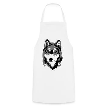 loup - Tablier de cuisine - blanc - Devant - AI Model Male 185 dark (185cm)
