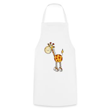 Drollige Giraffe - Giraffen - Comic - Fun - Kochschürze - Weiß - Vorne - AI Model Male 185 dark (185cm)