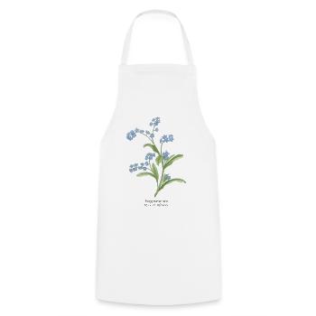 Pas de fleurs - Tablier de cuisine - blanc - Devant - AI Model Male 185 dark (185cm)