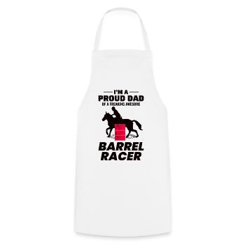 Barrel Racer Pferderennen Rodeo Papa Vatertag - Kochschürze - Weiß - Vorne - AI Model Male 185 dark (185cm)