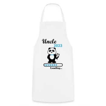 Oncle en 2023, rapport de grossesse, oncle - Tablier de cuisine - blanc - Devant - AI Model Male 185 dark (185cm)