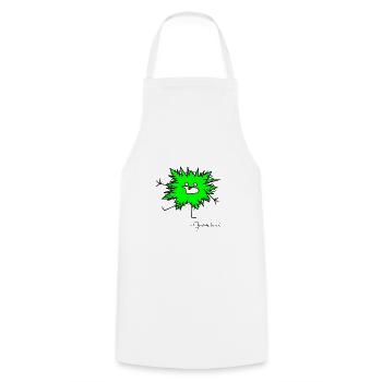 Woolly Beastie freaks out © Chyropterum Innoxius - Cooking Apron - white - Front - AI Model Male 185 dark (185cm)