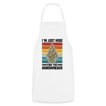 Arrowhead Hunting | Arrowheads Collector Gifts - Cooking Apron - white - Front - AI Model Male 185 dark (185cm)