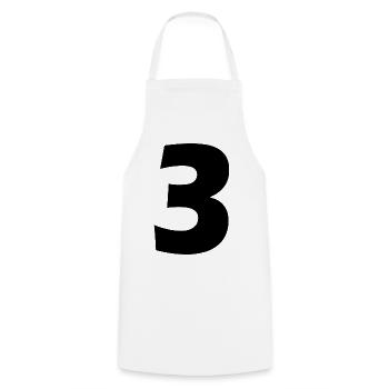 3 - Tablier de cuisine - blanc - Devant - AI Model Male 185 dark (185cm)