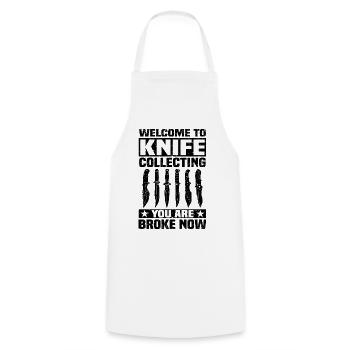 Collecteur de couteaux - Tablier de cuisine - blanc - Devant - AI Model Male 185 dark (185cm)