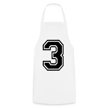 3 - Tablier de cuisine - blanc - Devant - AI Model Male 185 dark (185cm)