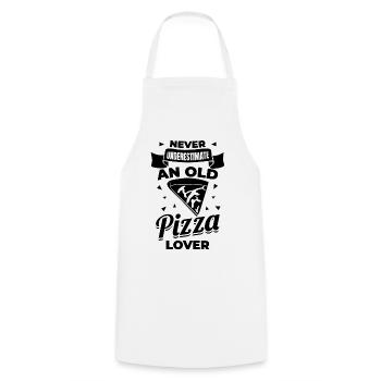 Pizza Grandpa - Cooking Apron - white - Front - AI Model Male 185 dark (185cm)