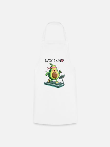 Avocardio - Tablier de cuisine - blanc