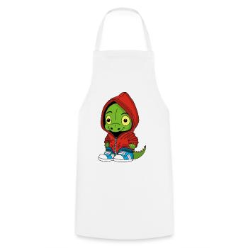 Little Dinosaur - Cooking Apron - white - Front - AI Model Male 185 dark (185cm)