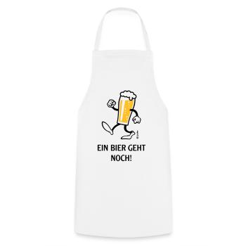 XEin Bier Geht Noch! (Bierchen / Cartoon / Lustig) - Kochschürze - Weiß - Vorne - AI Model Male 185 dark (185cm)