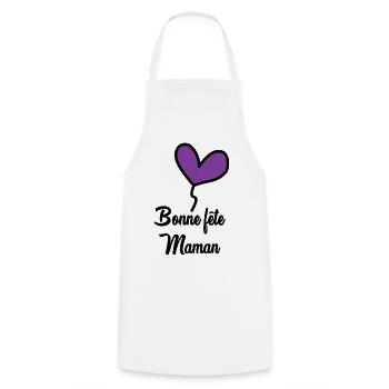 HAPPY MOTHER'S DAY - Cooking Apron - white - Front - AI Model Male 185 dark (185cm)