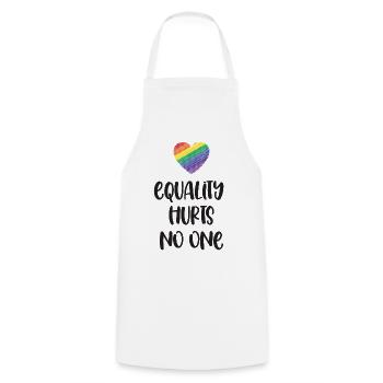 LGBT Pride Month - Equality Hurts No One - Cooking Apron - white - Front - AI Model Male 185 dark (185cm)