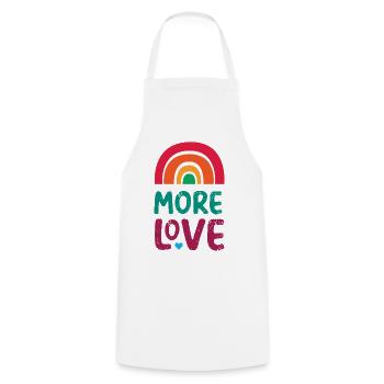 LGBTQ Pride Month - Mehr Liebe - Kochschürze - Weiß - Vorne - AI Model Male 185 dark (185cm)