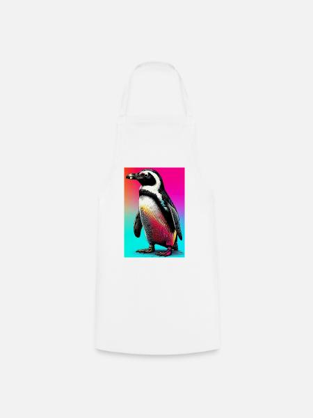 Pinguin - Kochschürze - Weiß